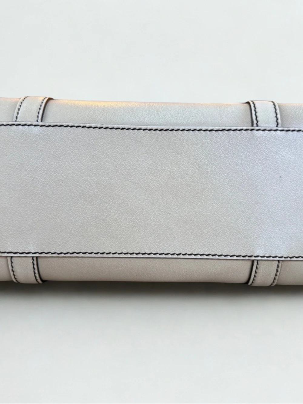 Gucci Cream Leather Tote Shoulder Bag with Silver Hardware